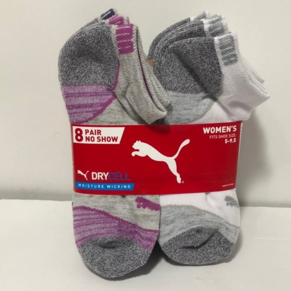 Puma No Show Socks Women's Dry Cell 8 Pack